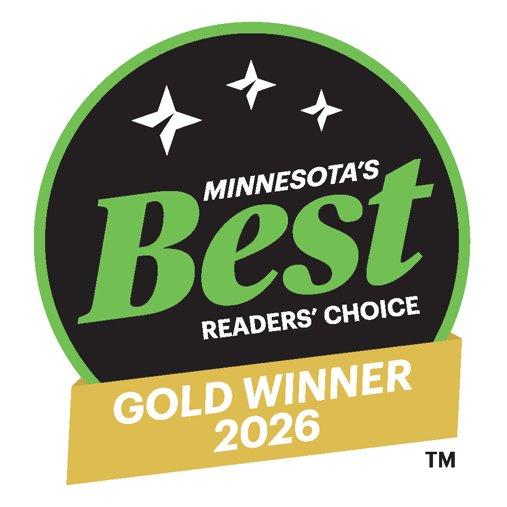 Minnesota’s Best Readers’ Choice Gold Winner 2026 award badge recognizing top-rated businesses in Minnesota.